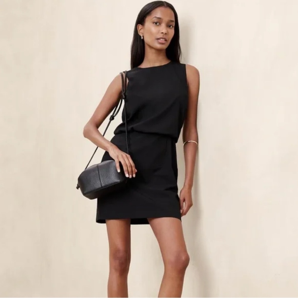 NWT Banana Republic Blousant Waist Mini Dress LBD